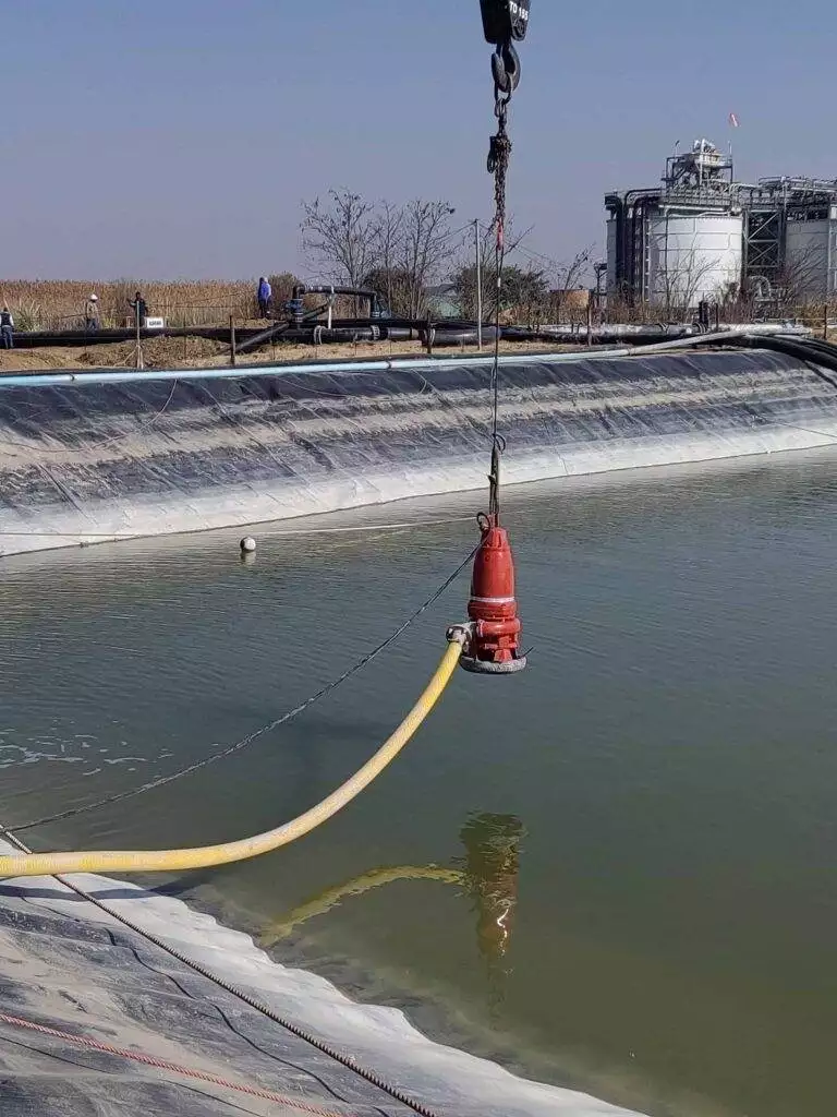 A Grindex Bravo 500 was deployed to pump clean water from the return water dam to the plant where this is being used to wash any material back into the system.